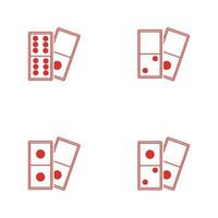 Domino card logo design illustration vector