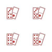 Domino card logo design illustration vector