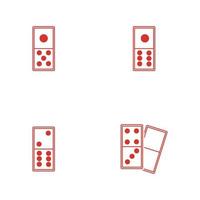 Domino card logo design illustration vector