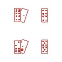 Domino card logo design illustration vector