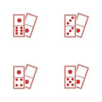 Domino card logo design illustration vector