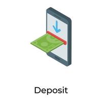 Online Deposit Concepts vector