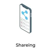 Trendy Sharing  Concepts vector