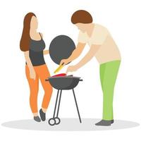 conceptos de servicio de barbacoa vector