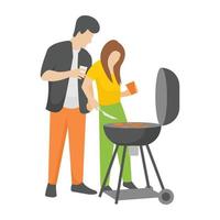 Couple Cooking Concepts vector