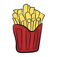 conceptos de papas fritas vector