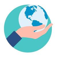 Handheld Globe Concepts vector