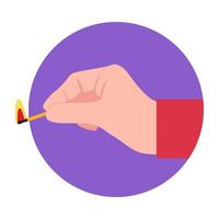 Trendy Matchstick Concepts vector