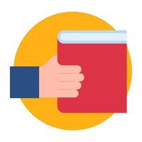 conceptos de libros de mano vector