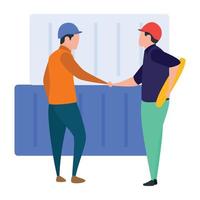 Trendy Handshake Concepts vector