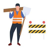 Trendy Labor Concepts vector