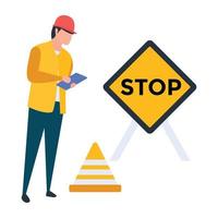 Trendy Stop Concepts vector