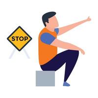 Trendy Stop Concepts vector