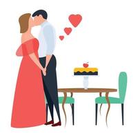 conceptos de pareja romántica vector