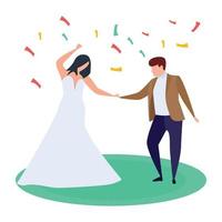 conceptos de pareja de baile vector