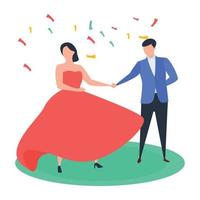 conceptos de baile de pareja vector