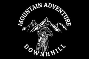 Mountain adventure Downhill design silhouette vector