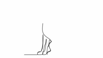 Continuous line drawing of a cat video