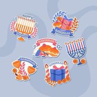 Hanukkah Menorah Sticker Pack vector