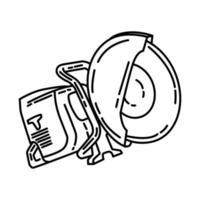 Portable Concrete Cutter Icon Vector. Doodle Hand Drawn or Outline Icon Style vector