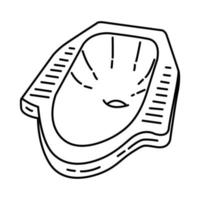 Squat Closet Icon Vector. Doodle Hand Drawn or Outline Icon Style vector