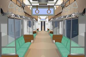 train interior vector illustration