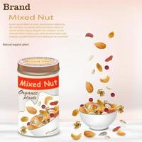 advertising mixed nuts vector