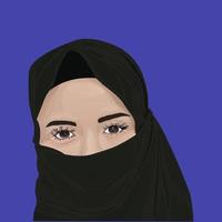 hijab woman illustration vector