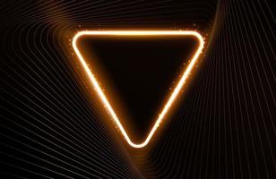 Geometric neon light effect background for futuristic techno concept vector