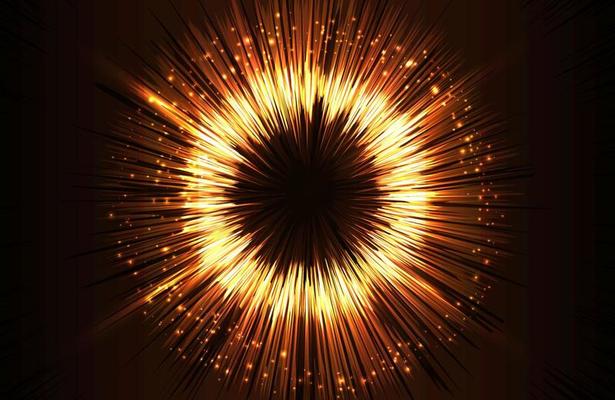 Abstract circular neon burst motion background, futuristic concept