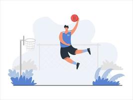 Street Basketball Concept Illustrations vector