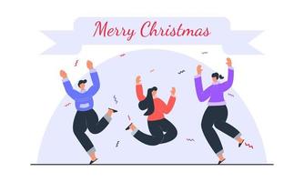 Happy Family Celebrating Christmas Concept Illustration vector