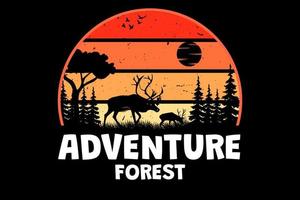adventure forest retro vintage design