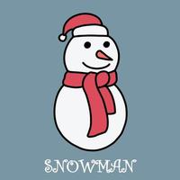 doodle freehand sketch drawing of a snowman. vector