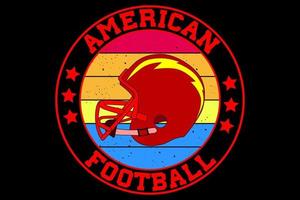 American football design vintage retro vector