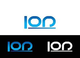 Initial Letter ION Logo or Icon Design Vector Image Template