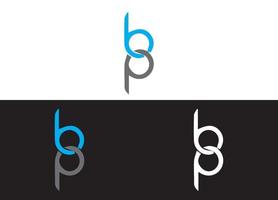 Initial Letter BP Logo or Icon Design Vector Image Template