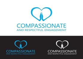 Compassionate Logo or Icon Design Vector Image Template