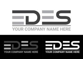 Initial Letter EDES Logo or Icon Design Vector Image Template