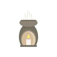 Aromatherapy diffuser with burning candle free vector illustration design