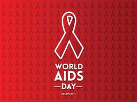 Diseño de fondo del ejemplo del vector de la conciencia del día mundial del sida