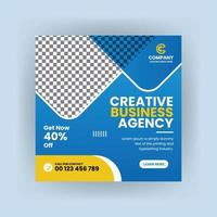publicación de redes sociales de promoción de marketing empresarial creativo, diseño de banner web digital vector