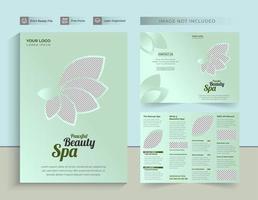Spa Natural bifold Brochure vector