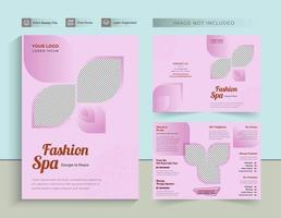 Beauty Spa Bifold Brochure vector