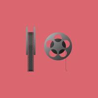 Roll of film icon illustration vector