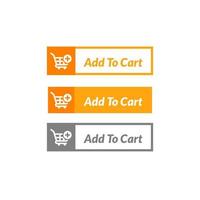 simple design of add to cart button. online shop icon material design vector