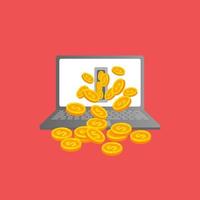 earn money online vector design illustration. making money online icon symbol designs