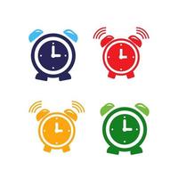 alarm clock ringing icon modern design. Alarm clock wake-up time isolated on background in flat style. Vector illustration.