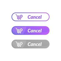 simple design of cancel order button. online shop icon material design vector