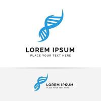 diseño de logotipo de adn. concepto de ilustración de vector de ADN genético para logotipo, signo, diseño de símbolo